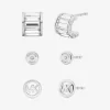 3-Piece Cubic Zirconia Stud Earrings Gift Set