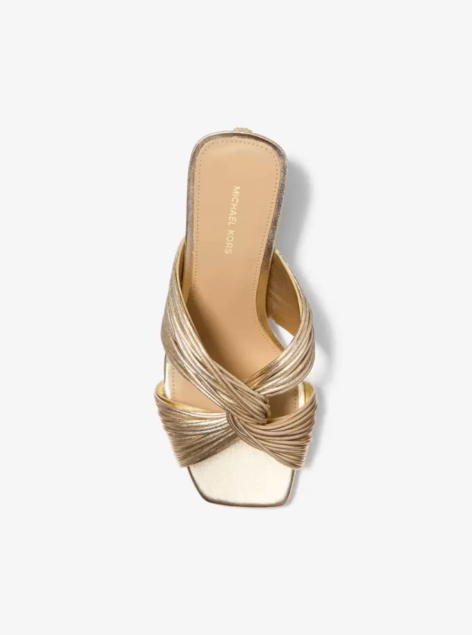 Alessia Metallic Mule Sandal