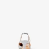 Alora Metallic Crocodile Embossed Leather Slingback Pump