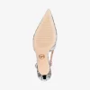 Alora Metallic Crocodile Embossed Leather Slingback Pump