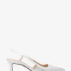 Alora Metallic Snake Embossed Leather Slingback Pump