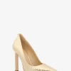 Amara Metallic Snake Embossed Leather Pump