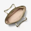 Arden Large Metallic Top-Zip Tote Bag