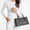 Arden Medium Printed Signature Logo Satchel