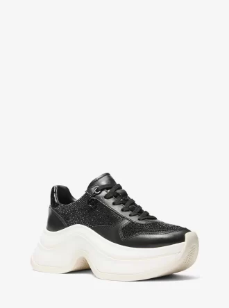 Arla Embellished Leather Trainer