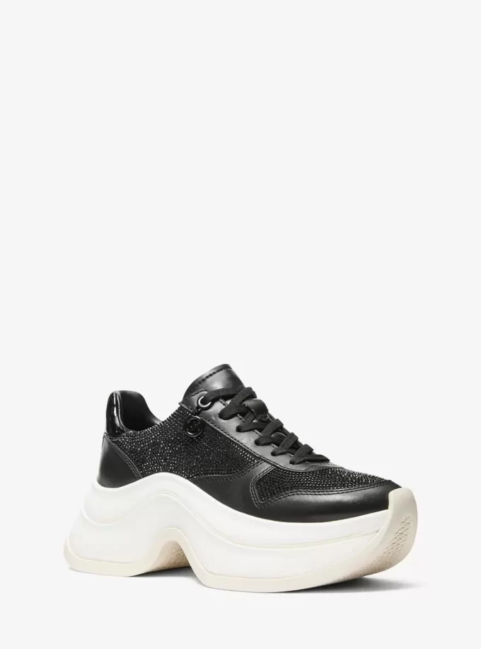 Arla Embellished Leather Trainer
