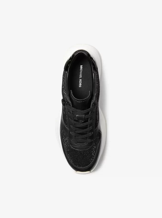 Arla Embellished Leather Trainer