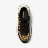 Arla Leopard Print Calf Hair and Leather Trainer