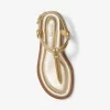 Astra Metallic Leather T-Strap Sandal