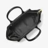 Avril Large Leather and Suede Satchel