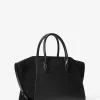 Avril Large Leather and Suede Satchel