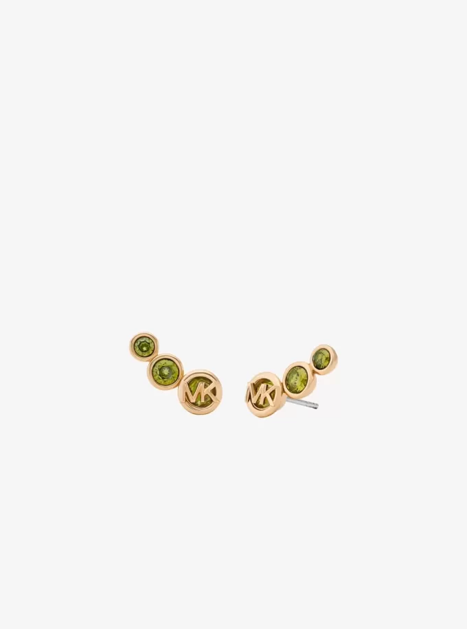 Bezel Cubic Zirconia Crawler Earrings Bezel Cubic Zirconia Crawler Earrings