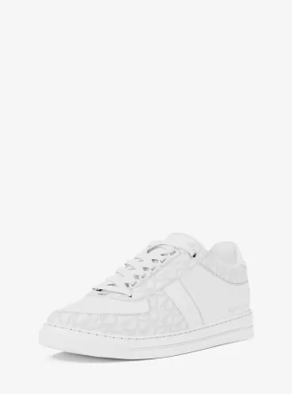 Brady Signature Logo and Leather Sneaker