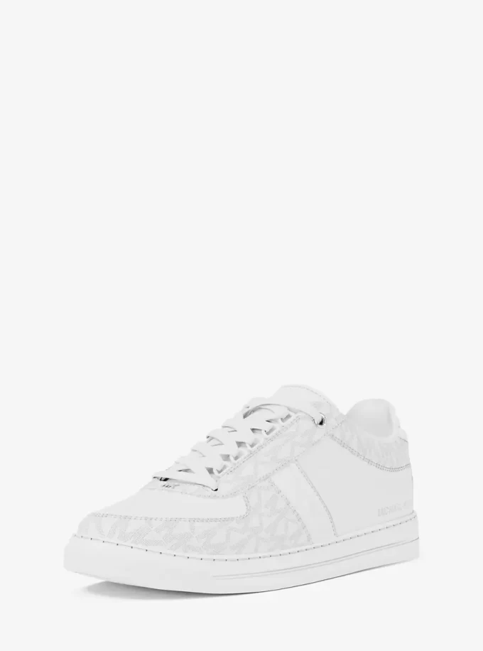 Brady Signature Logo and Leather Sneaker