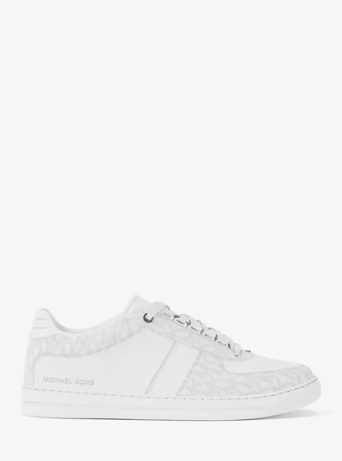 Brady Signature Logo and Leather Sneaker
