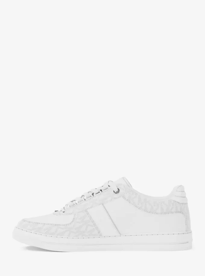 Brady Signature Logo and Leather Sneaker