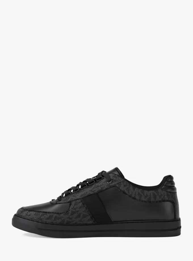 Brady Signature Logo and Leather Sneaker