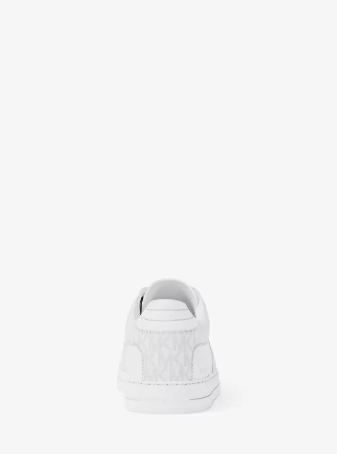 Brady Signature Logo and Leather Sneaker