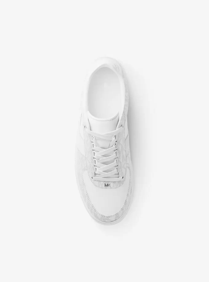 Brady Signature Logo and Leather Sneaker