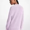 Braided Logo Cotton Blend Sweater