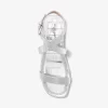 Bridgette Metallic Crocodile Embossed Leather Sandal