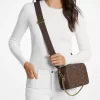 Bryant Medium Logo Embossed Burnished Leather Crossbody Bag