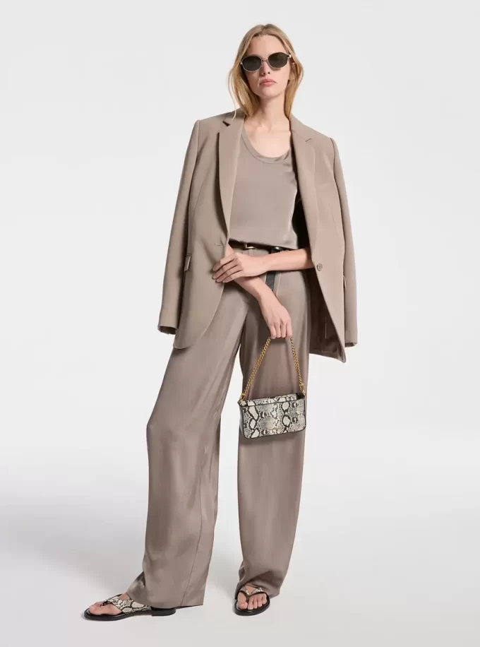 Bryant Small Snake Embossed Leather Convertible Pochette