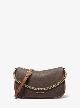 Carmela Medium Signature Logo Convertible Crossbody Bag