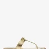 Carson Crackled Metallic Leather Sandal