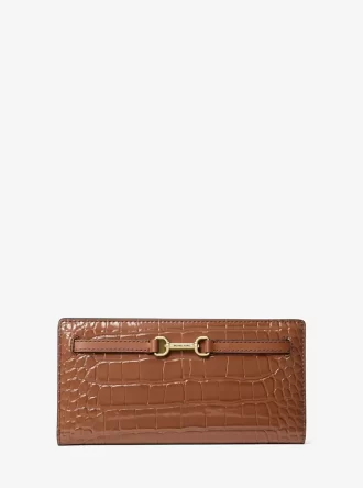 Carson Large Crocodile Embossed Wallet