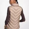 Chevron Quilted Logo Print and Nylon Packable Vest