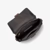 Colby Logo Embossed Burnished Leather Messenger Bag