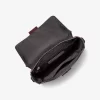 Colby Logo Embossed Burnished Leather Messenger Bag