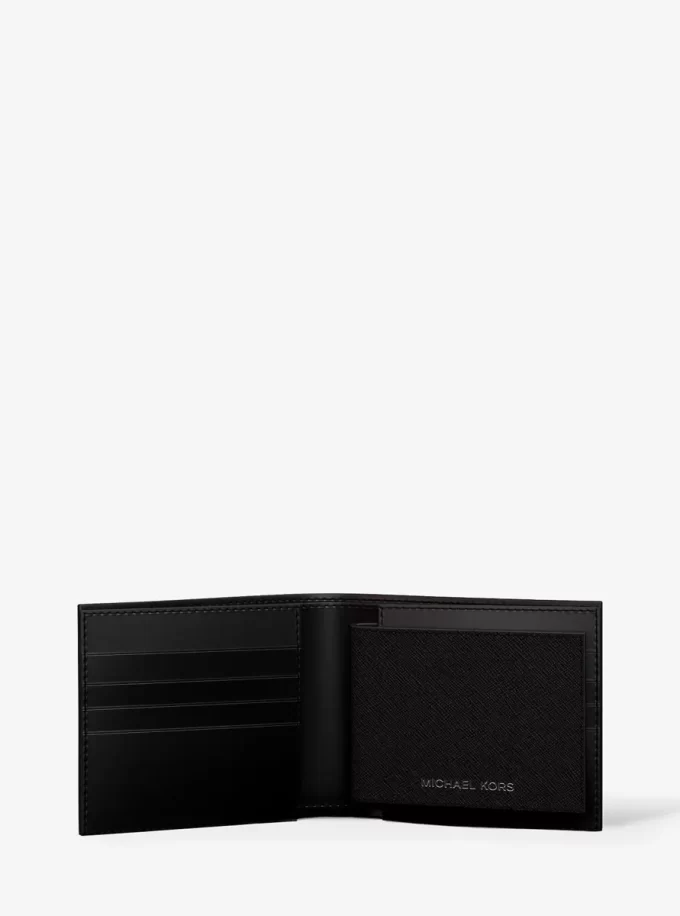 Cooper Saffiano Leather Billfold Wallet With Passcase