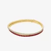 Cubic Zirconia Double Wrap Stretch Tennis Bracelet