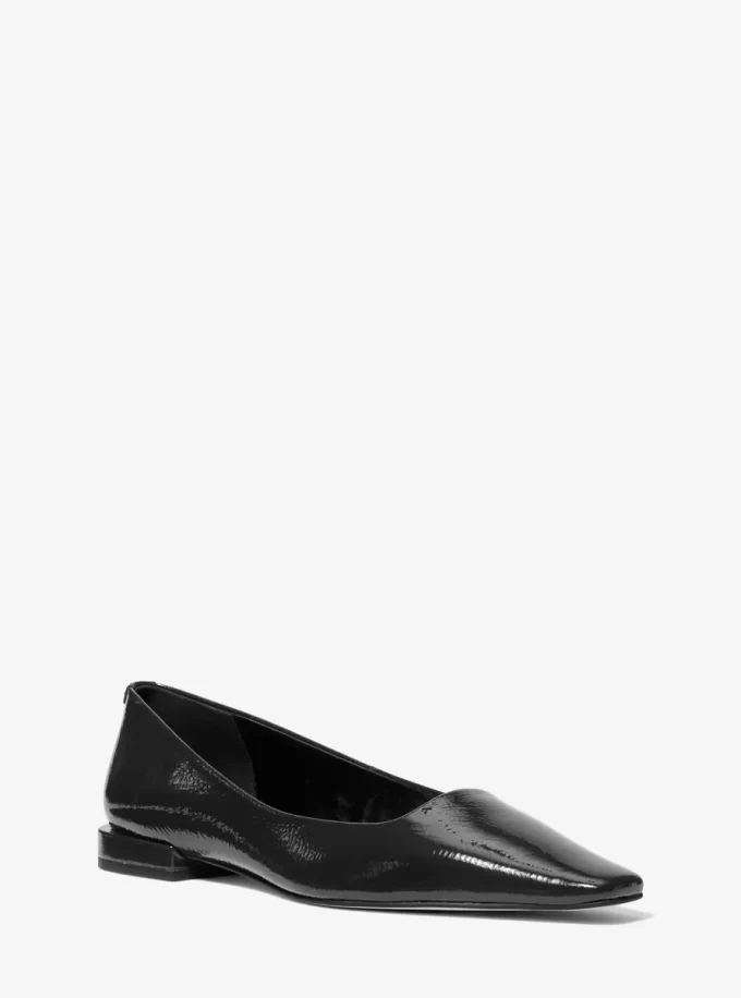 Darrah Crackled Patent Leather Ballet Flat