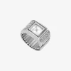 Darrington Pavé Silver-Tone Ring Watch