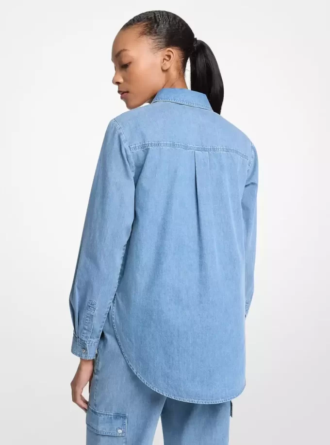 Denim Pullover Top