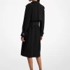 Draped Woven Trench Coat