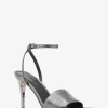 Elyse Crackled Metallic Leather Sandal