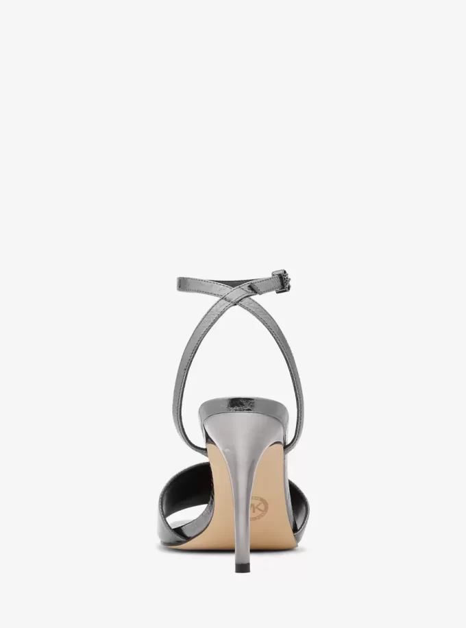 Elyse Crackled Metallic Leather Sandal