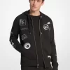 Embellished Cotton Zip-Up Hoodie