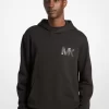 Embellished Logo Cotton Blend Hoodie Embellished Logo Cotton Blend Hoodie