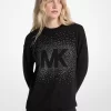 Embellished Logo Cotton Blend Sweater Embellished Logo Cotton Blend Sweater