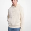 Embossed Logo Cotton Blend Hoodie