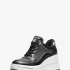 Emmy Signature Logo and Leather Wedge Trainer