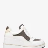 Emmy Signature Logo and Leather Wedge Trainer