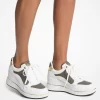 Emmy Signature Logo and Leather Wedge Trainer