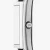 Essex Silver-Tone and Crocodile Embossed Leather Watch