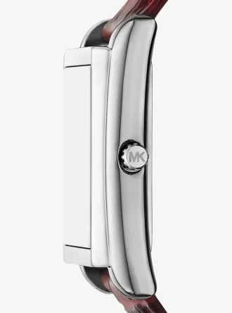 Essex Silver-Tone and Crocodile Embossed Leather Watch Essex Silver-Tone and Crocodile Embossed Leather Watch